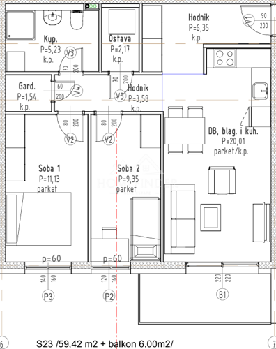 Moderan i funkcionalan stan, (3S), 62,42 m2, VPM, Velika Gor