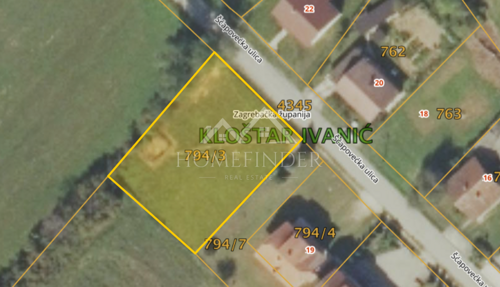 Građevinsko zemljište, Kloštar Ivanić, 915m2