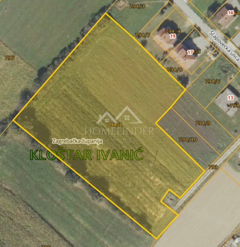 Građevisnko zemljište, Kloštar Ivanić, 11389m2
