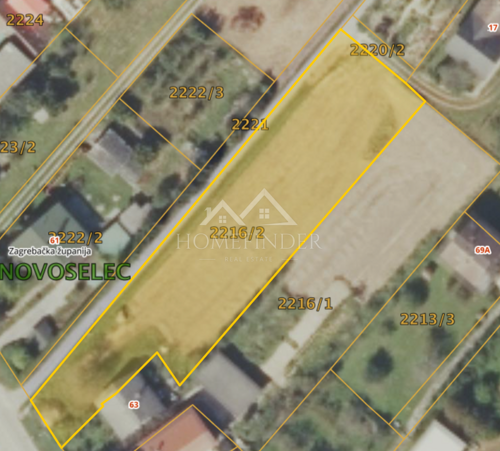 Građevinsko zemljište, 2059m2, Novoselec (Križ)