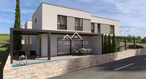 Kuća u nizu s privatnim bazenom, 110m2, Mandre, NOVOGRADNJA