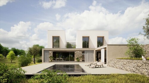 Građevinsko zemljište sa projektom , Tinjan, Istra