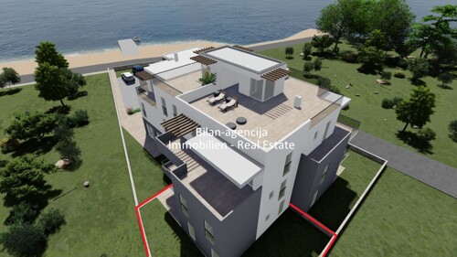 Srima, Vodice, stan prizemlje, prvi red do mora