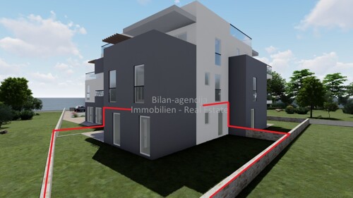 Srima, Vodice, stan prizemlje, prvi red do mora