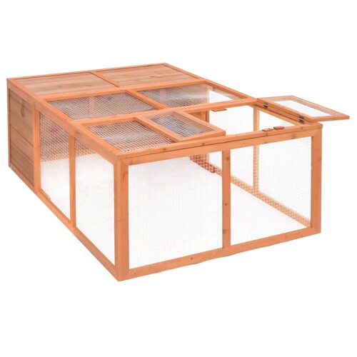 Vrtni kavez za životinje 150 x 100 x 50 cm od masivne jelovine - NOVO
