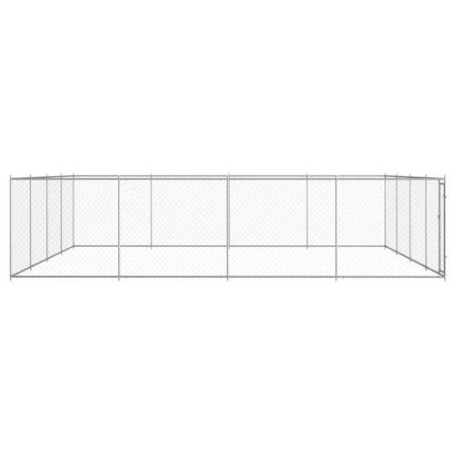 Vanjski kavez za pse od pocinčanog čelika 760 x 760 x 185 cm - NOVO