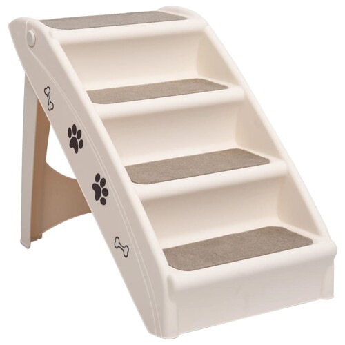Sklopive stepenice za pse krem 62 x 40 x 49,5 cm - NOVO