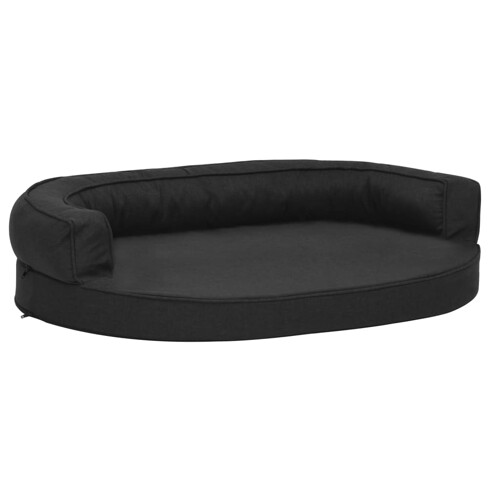 Ergonomski madrac za pse 75 x 53 cm izgled platna crni - NOVO