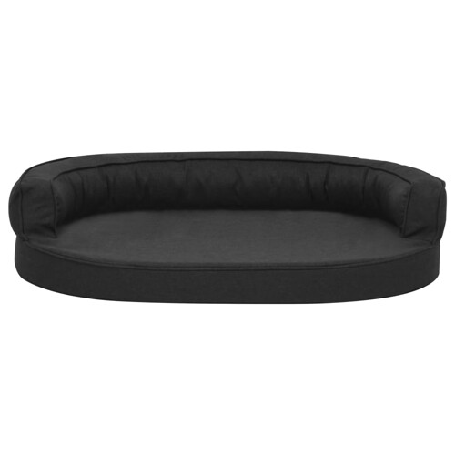 Ergonomski madrac za pse 75 x 53 cm izgled platna crni - NOVO