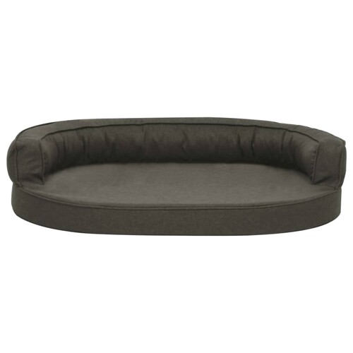 Ergonomski madrac za pse 75 x 53 cm izgled platna tamnosivi - NOVO