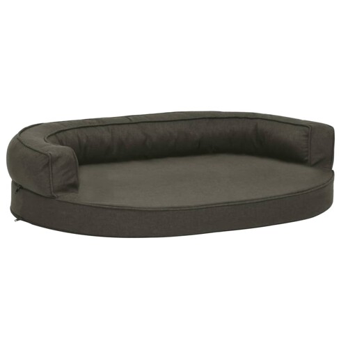 Ergonomski madrac za pse 75 x 53 cm izgled platna tamnosivi - NOVO
