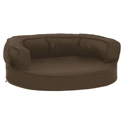 Ergonomski madrac za pse 60 x 42 cm izgled platna smeđi - NOVO