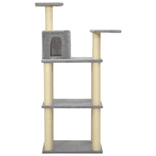 Penjalica za mačke sa stupovima za grebanje svjetlosiva 119 cm - NOVO
