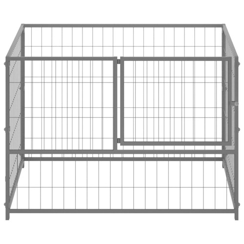 Kavez za pse srebrni 100 x 100 x 70 cm čelični - NOVO