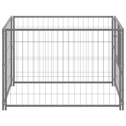 Kavez za pse srebrni 100 x 100 x 70 cm čelični - NOVO