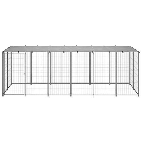 Kavez za pse srebrni 330 x 110 x 110 cm čelični - NOVO