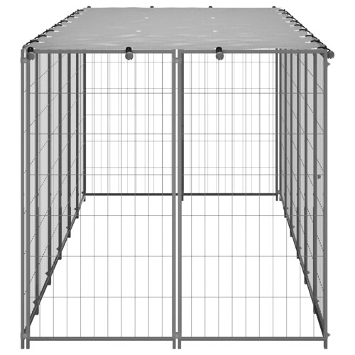Kavez za pse srebrni 330 x 110 x 110 cm čelični - NOVO