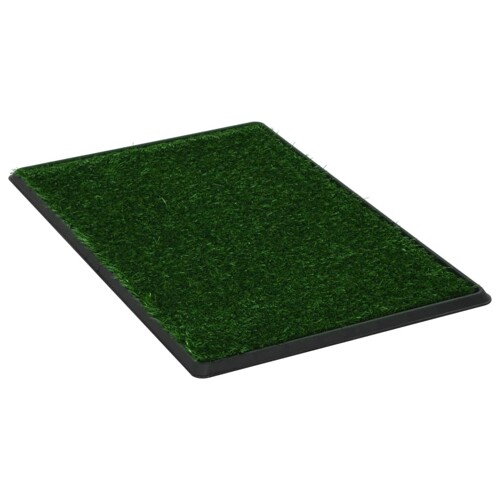 Toalet za ljubimce s pladnjem i travom zeleni 76 x 51 x 3 cm - NOVO