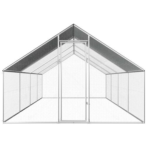 Vanjski kavez za kokoši od pocinčanog čelika 2,75 x 8 x 1,92 m - NOVO