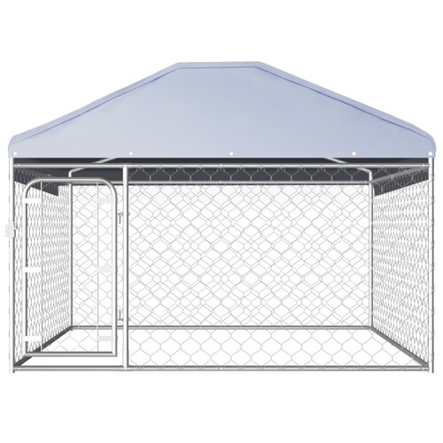 Vanjski kavez za pse s krovom 200 x 200 x 135 cm - NOVO