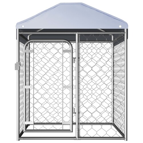 Vanjski kavez za pse s krovom 100 x 100 x 125 cm - NOVO