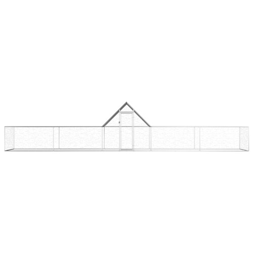 Kokošinjac od pocinčanog čelika 10 x 2 x 2 m - NOVO
