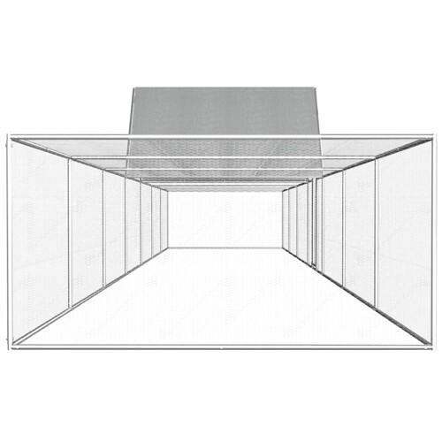Kokošinjac od pocinčanog čelika 14 x 2 x 2 m - NOVO