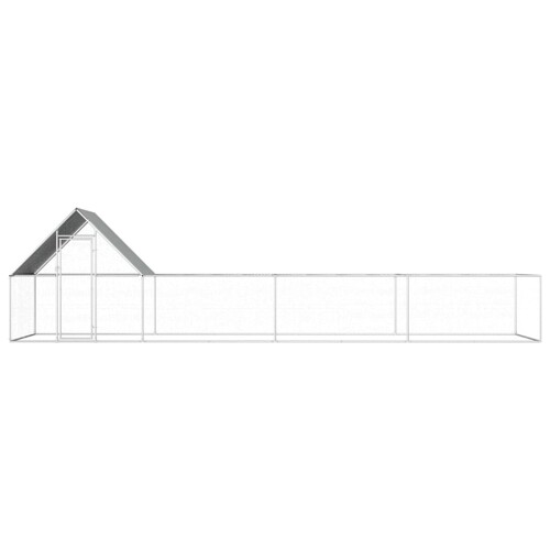 Kokošinjac od pocinčanog čelika 8 x 2 x 2 m - NOVO