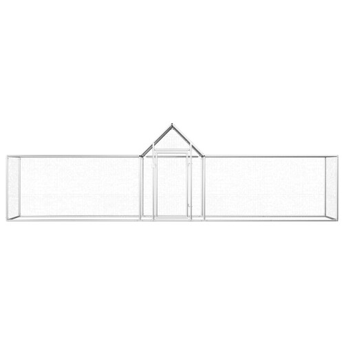 Kokošinjac od pocinčanog čelika 5 x 1 x 1,5 m - NOVO
