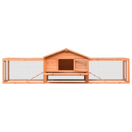 Kavez za zečeve od masivne borovine i jelovine 303 x 60 x 86 cm - NOVO