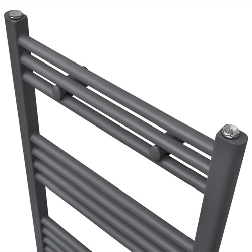 Kupaonski radijator za ručnike s prečkama ravni sivi 500 x 764 mm - NOVO