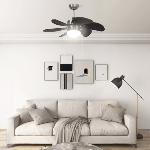 Stropni ventilator sa svjetlom 76 cm tamnosmeđi - NOVO