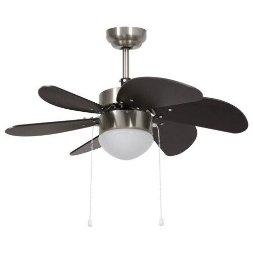 Stropni ventilator sa svjetlom 76 cm tamnosmeđi - NOVO