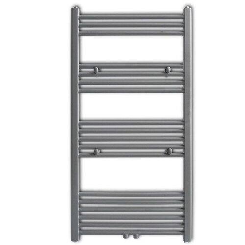 Kupaonski Radijator za Ručnike Centralno Grijanje Sivi 600 x 1160 mm - NOVO