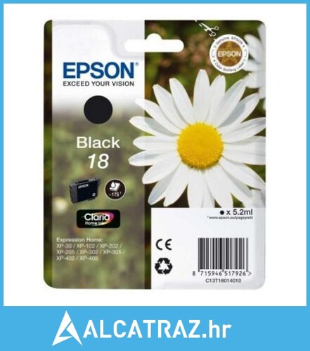Originalna katruša s tintom Epson C13T18014010 Črna - NOVO