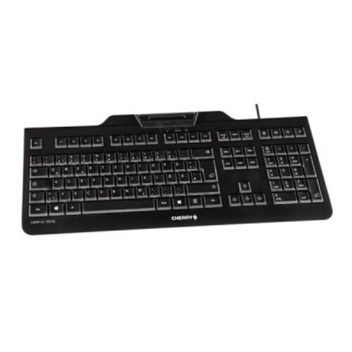 Tipkovnica s Čitačem Cherry JK-A0100ES-2 Črna - NOVO