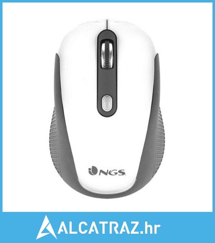 Bežični Optički Miš NGS HAZEWHITE 800/1600 dpi Bela Črna - NOVO