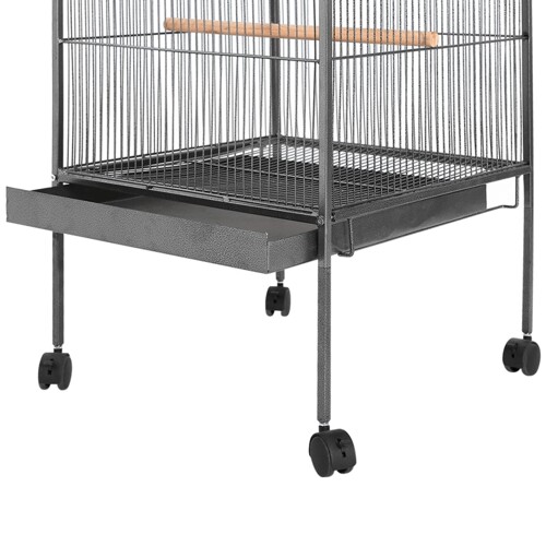 Kavez za ptice crni 54 x 54 x 146 cm čelični - NOVO
