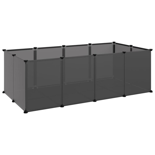 Kavez za male životinje crni 144 x 74 x 46,5 cm PP i čelik - NOVO