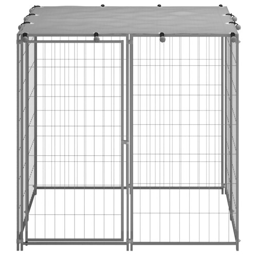 Kavez za pse srebrni 110 x 110 x 110 cm čelični - NOVO