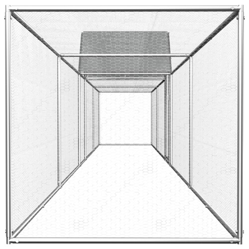 Kokošinjac od pocinčanog čelika 9 x 1 x 1,5 m - NOVO