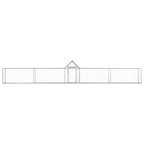 Kokošinjac od pocinčanog čelika 9 x 1 x 1,5 m - NOVO