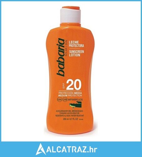 Mlijeko za Sunčanje Babaria F-20 Aloe vera (200 ml) - NOVO