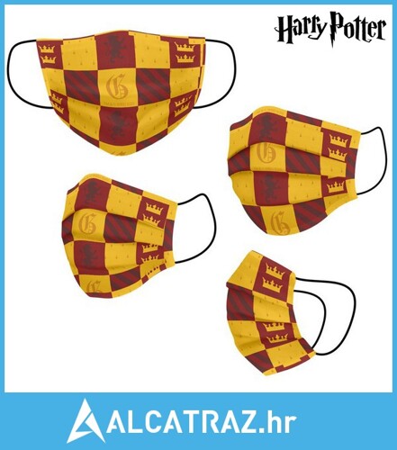 Higijenska maska za višekratnu upotrebu Harry Potter Children's Rumena - NOVO
