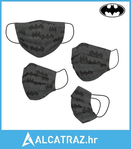 Higijenska maska za višekratnu upotrebu Batman Odrasla osoba Siva - NOVO