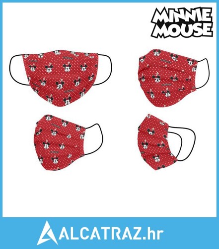 Higijenska maska Minnie Mouse Children's Crvena - NOVO