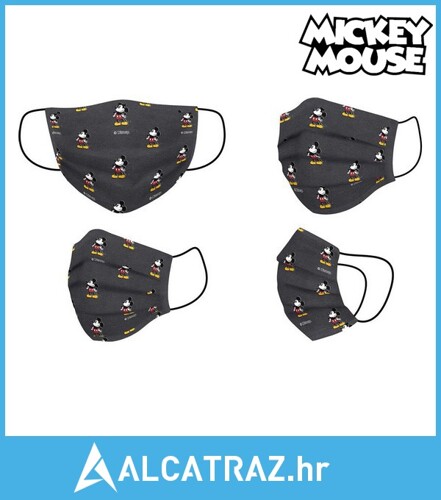 Higijenska maska Mickey Mouse Children's Crna - NOVO