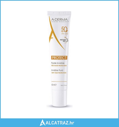 Zaštita Lica od Sunca A-Derma Protect Fluide Invisible SPF 50+ (40 ml) - NOVO