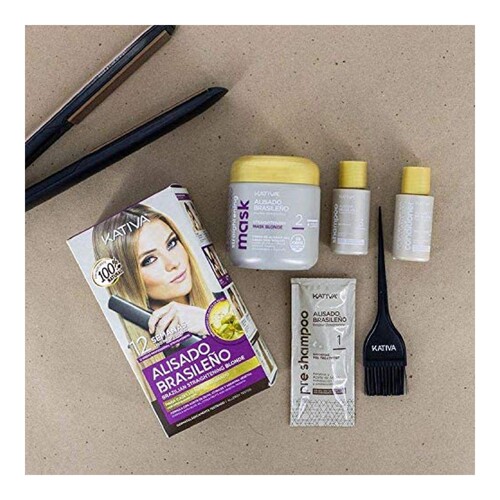 Frizerski Set za Brazilsko Ravnanje Kativa Pro Blonde (6 pcs) - NOVO