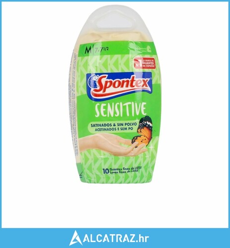 Jednokratne Rukavice Spontex Sensitive Veličina M Lateks (10 uds) - NOVO